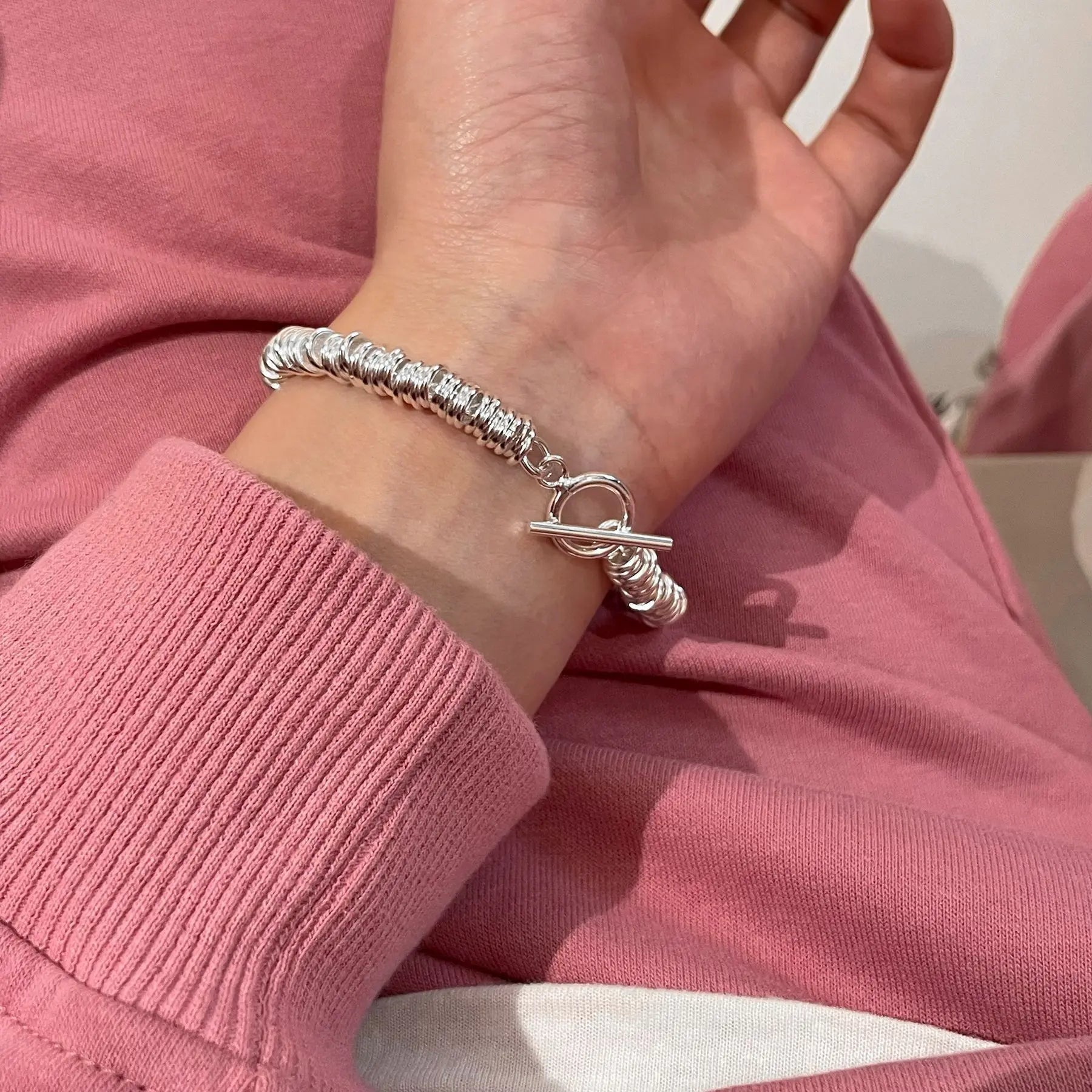 GEOMETRIC SILVER BRACELET Mira Gemini