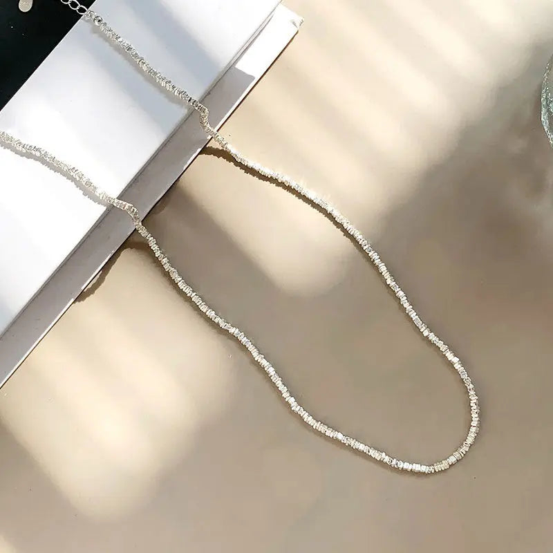 SQUARE SILVER NECKLACE Mira Gemini
