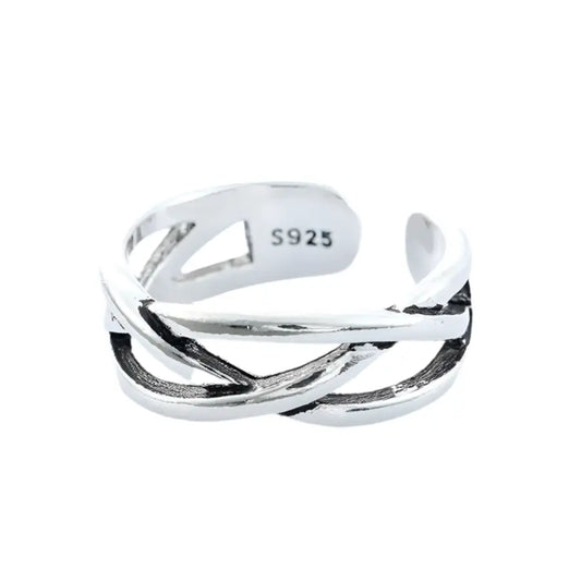 CROSS SILVER RING Mira Gemini