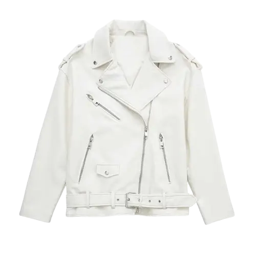 FEMININE CLASSIC FAUX LEATHER JACKET-フェミニンクラシックレザージャケット Mira Gemini