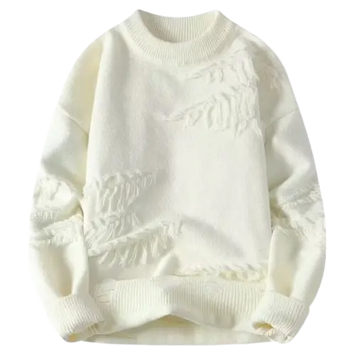 FRINGE DESIGN CREWNECK SWEATER-フリンジデザイン クルーネックセーター Mira Gemini