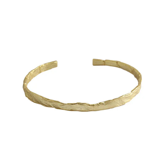 HAMMERED TEXTURE SILVER BANGLE Mira Gemini
